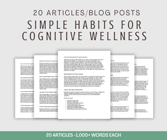 20 'Simple Habits For Cognitive Wellness' Articles