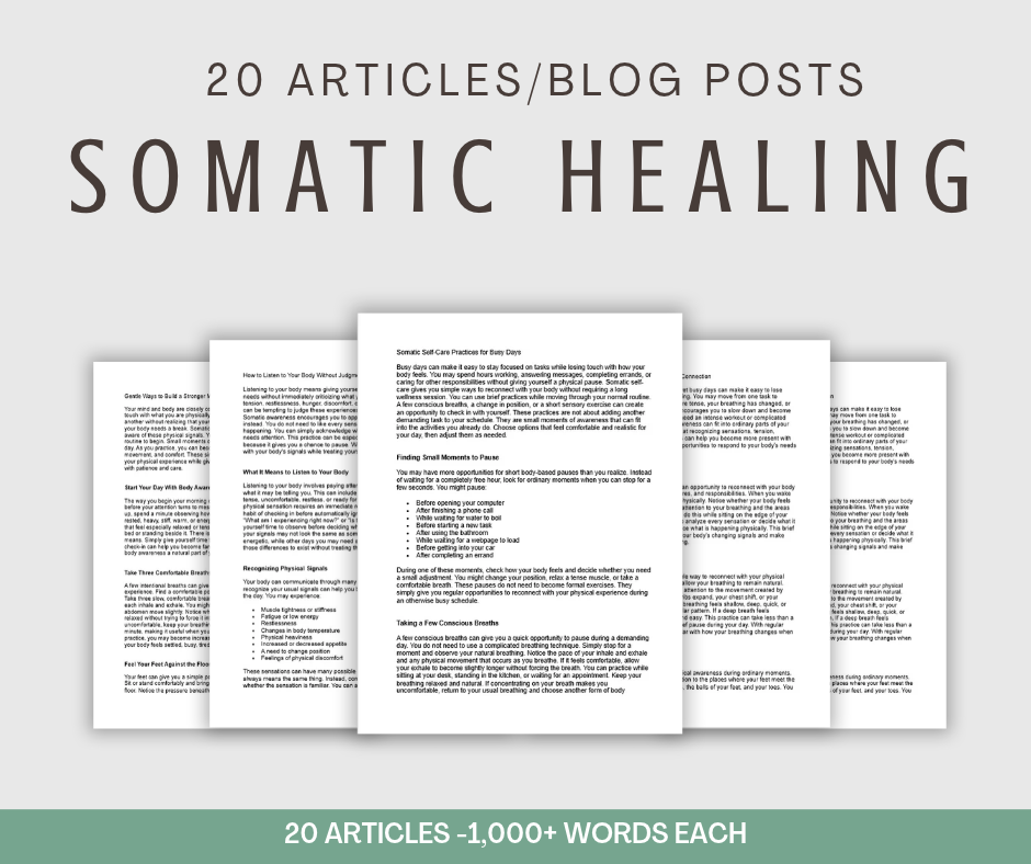 20 'Somatic Healing' Articles