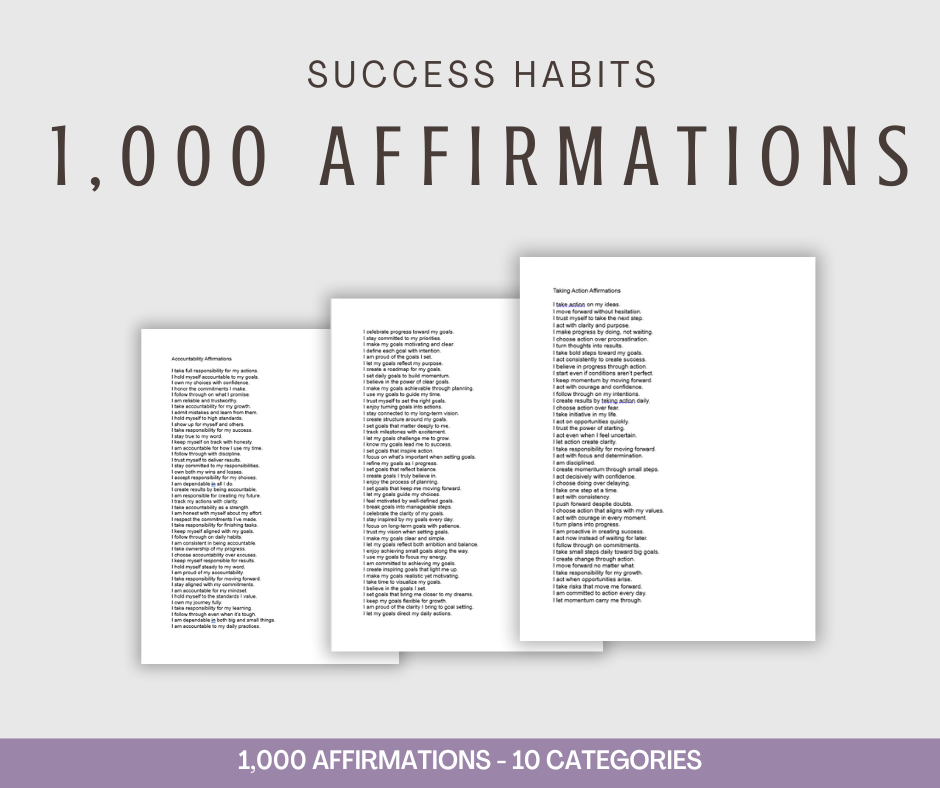 Success Habits Affirmations | 1,000 Affirmations