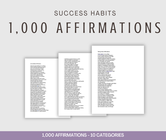 Success Habits Affirmations | 1,000 Affirmations