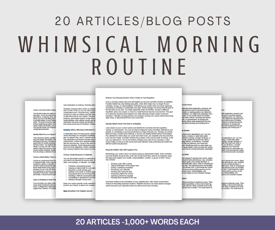 20 'Whimsical Morning Routine' Articles
