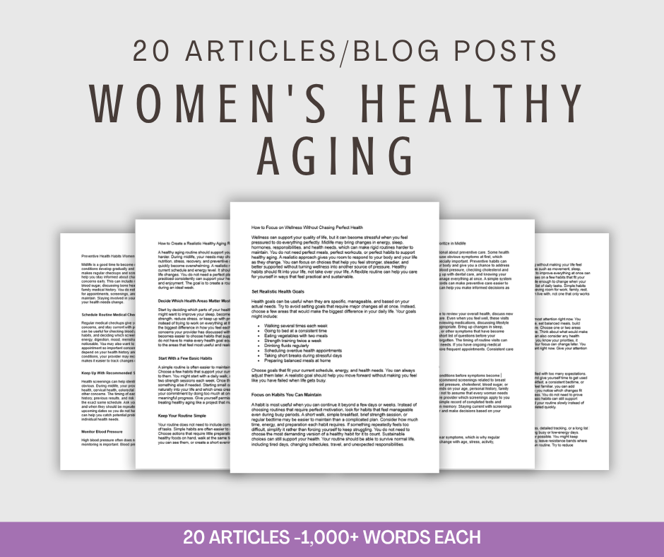 20 'Women's Healthy Aging' Articles