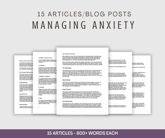 Anxiety Articles | 15 Articles/Blog Posts