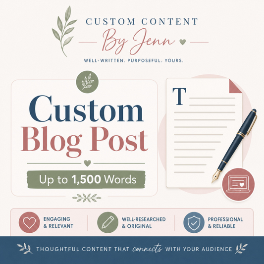 Custom Blog Post - Up to 1,500 Words