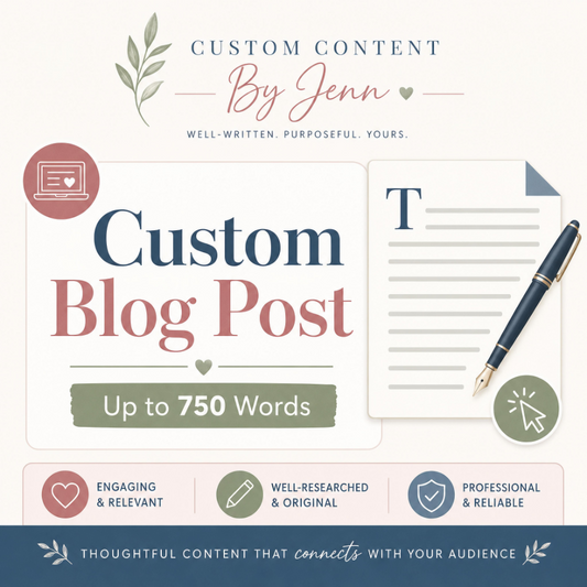 Custom Blog Post - Up to 750 Words
