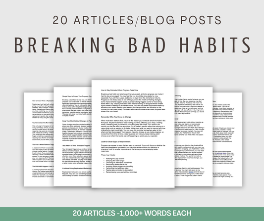 20 'Breaking Bad Habits' Articles