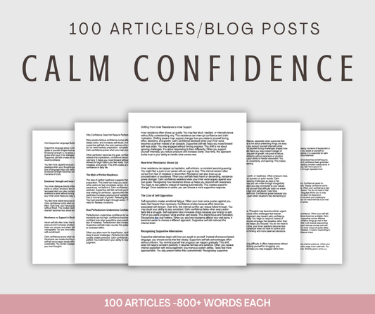 Calm Confidence and Supportive Self-Talk | 100 Articles
