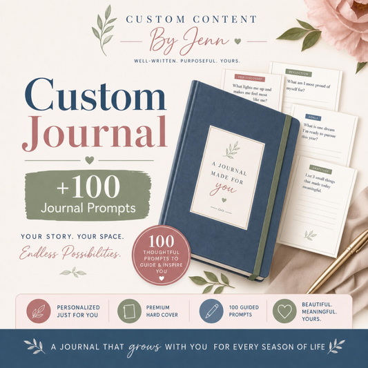 Custom Journal (100 Journal Prompts) | Custom Templates