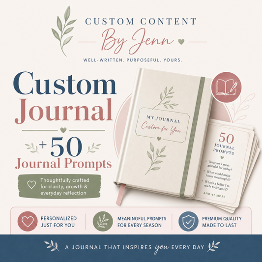 Custom Journal (50 Journal Prompts) | Custom Templates