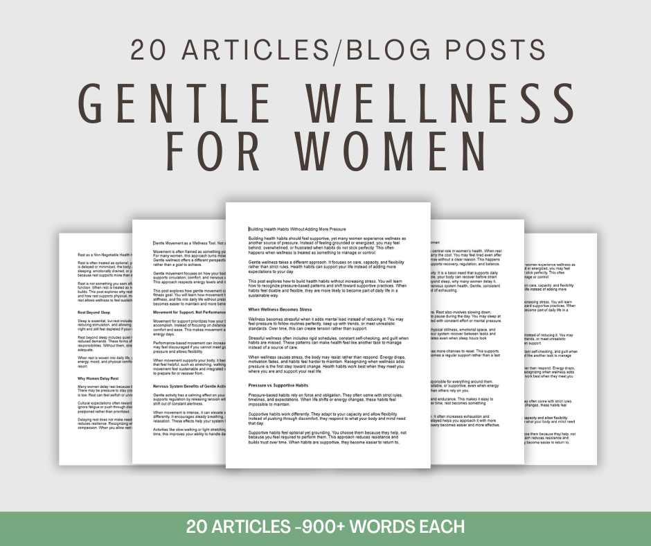 20 'Gentle Wellness For Women' Articles