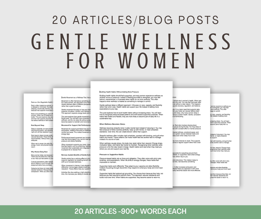 20 'Gentle Wellness For Women' Articles