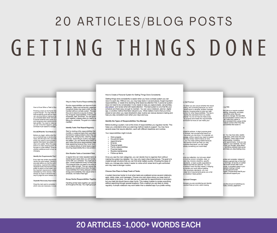 20 'Getting Things Done' Articles