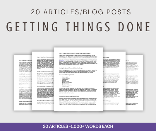 20 'Getting Things Done' Articles