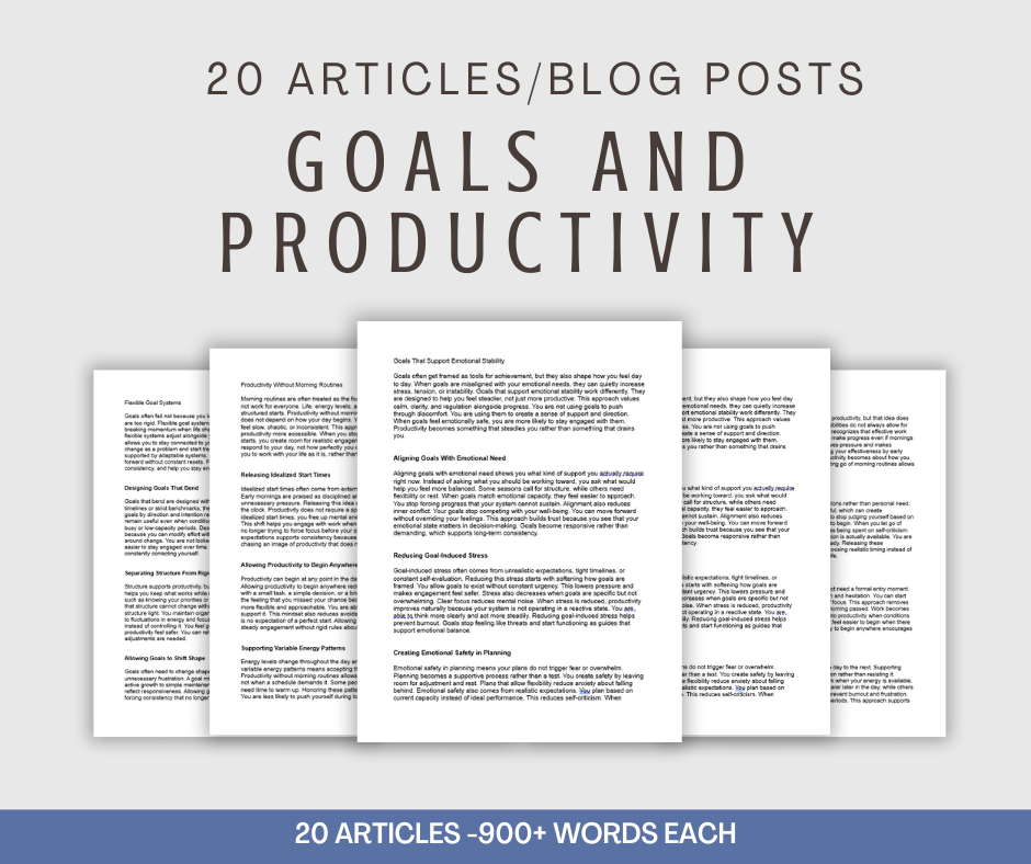 20 Goals and Productivity Articles