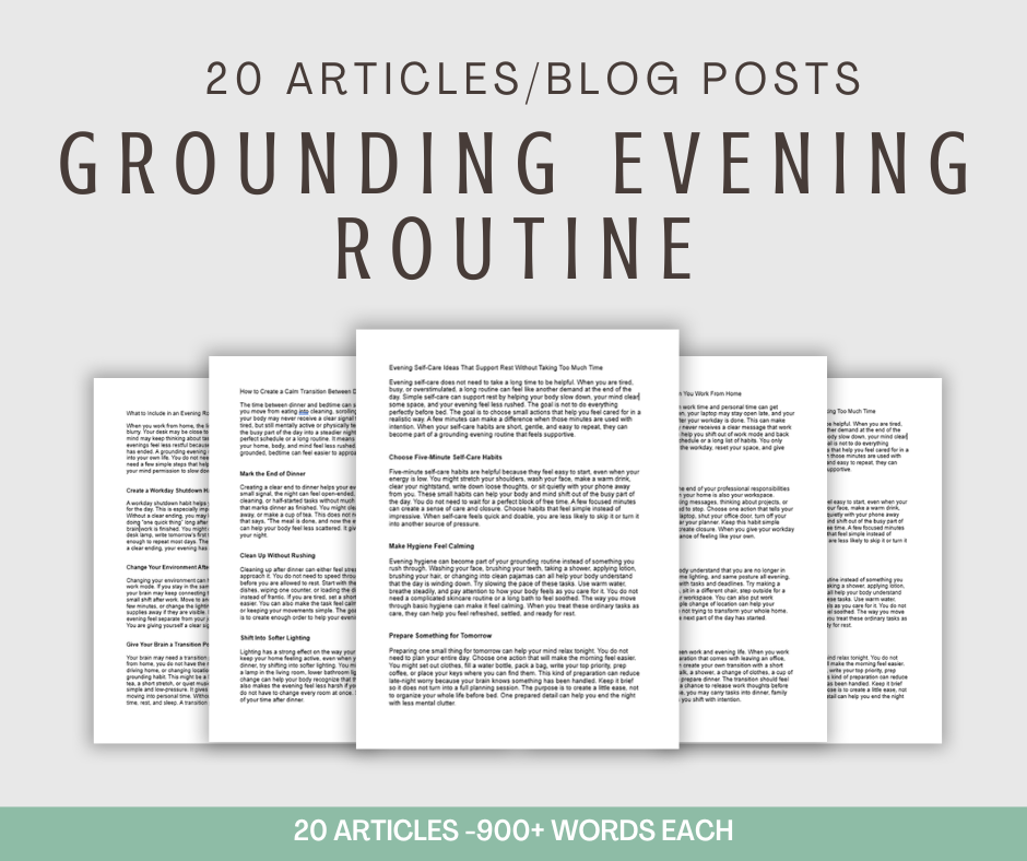 20 'Grounding Evening Routine' Articles