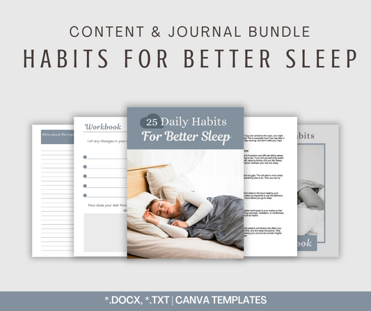 Habits For Better Sleep | Content & Journal Bundle