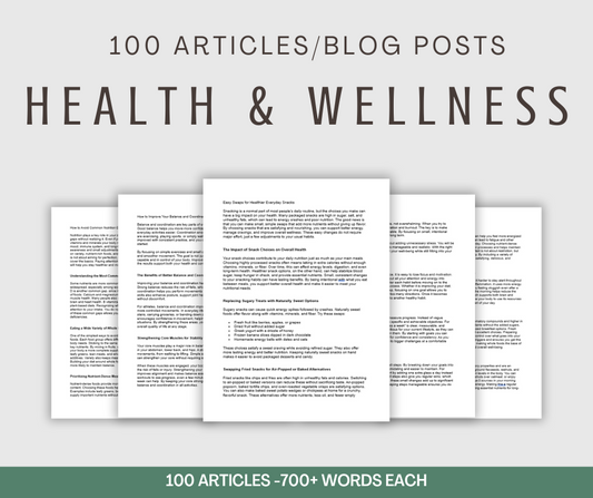 100 Health and Wellness Articles