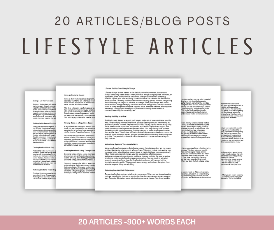20 Lifestyle Articles