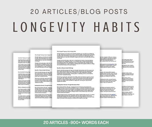 20 'Longevity Habits' Articles