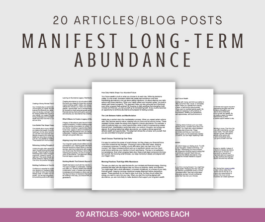 20 'Manifesting Long-Term Abundance' Articles