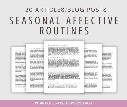 20 'Seasonal Affective Routines' Articles