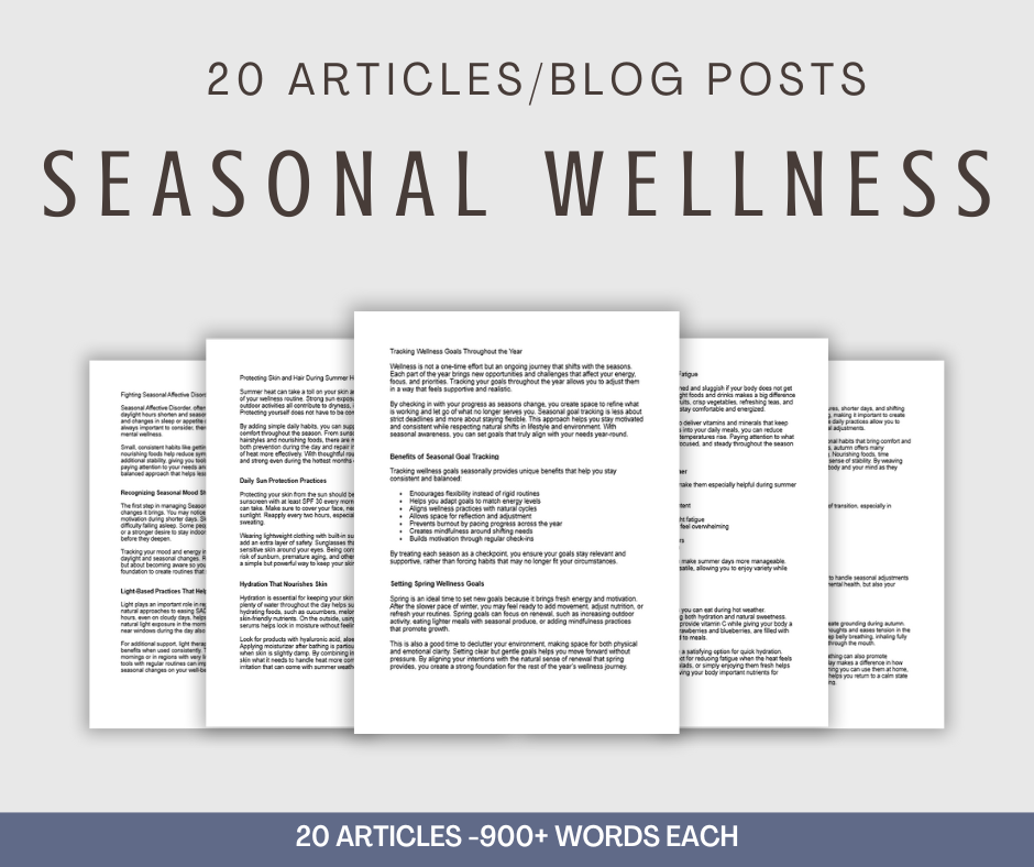 20 'Seasonal Wellness' Articles