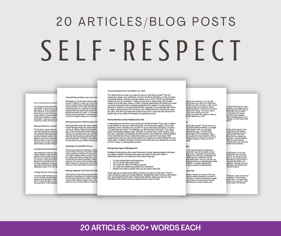 20 'Self-Respect Articles