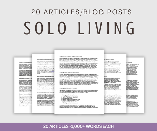 20 'Solo Living' Articles