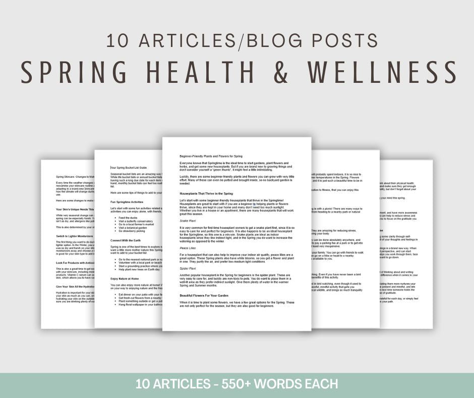 Small Spring Article Spring Health & Wellness | 10 Articles – Happy Healthy Content