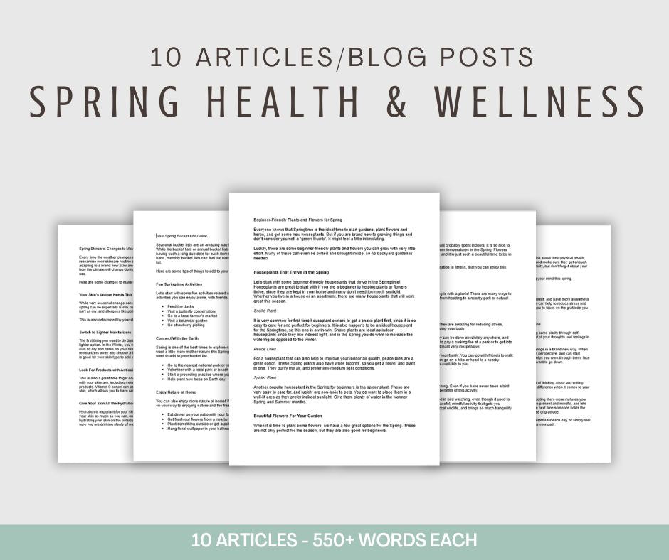Spring Health & Wellness | 10 Articles