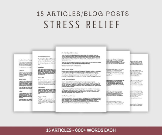 Stress Articles | 15 Articles/Blog Posts